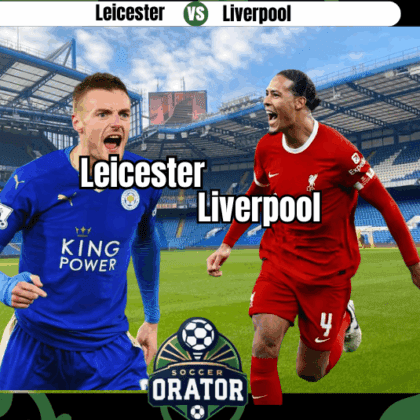 Jamie Vardy and Virgil Van Dijk at the Kings Power Stadium