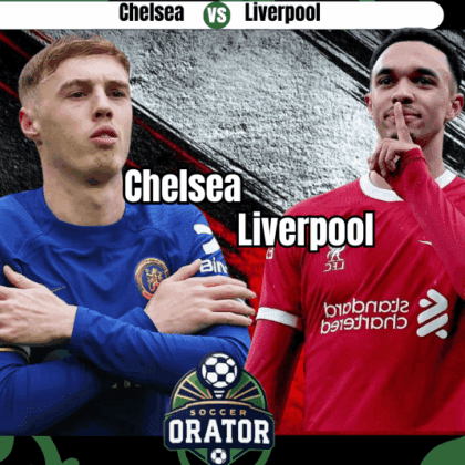 Cole Palmer and Alexander Arnold posing for the Chelsea vs Liverpool matche