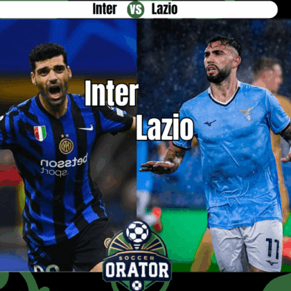 Taremi and Castellanos posing for their 2nd leg serie A game between Inter vs Lazio