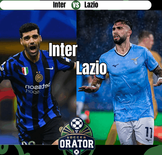 Taremi and Castellanos posing for their 2nd leg serie A game between Inter vs Lazio