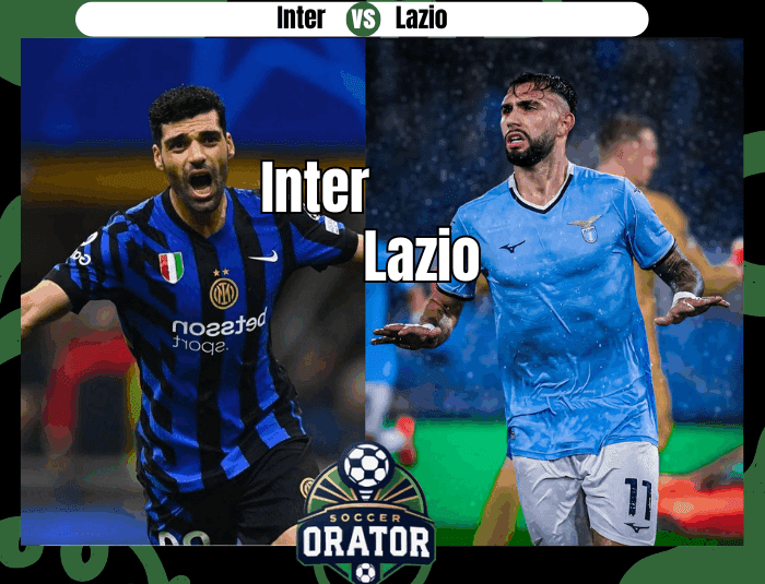 Taremi and Castellanos posing for their 2nd leg serie A game between Inter vs Lazio