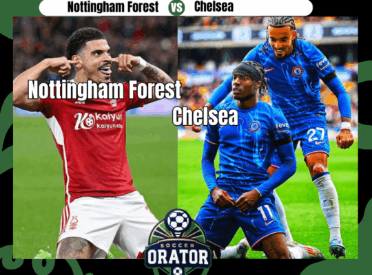 Morgan Gibbs-White and Noni Madueke pose for the Nottingham-Forest-vs-Chelsea match