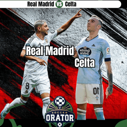 Valverde and Iago Aspas posing for the Real Madrid vs Celta match
