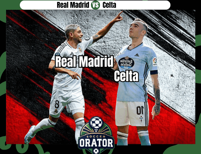 Valverde and Iago Aspas posing for the Real Madrid vs Celta match