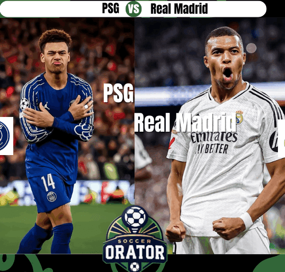 Desire Doue and Kylian Mbappe posing for their FIFA Club World Cup semifinal PSG vs Real Mardid prediction