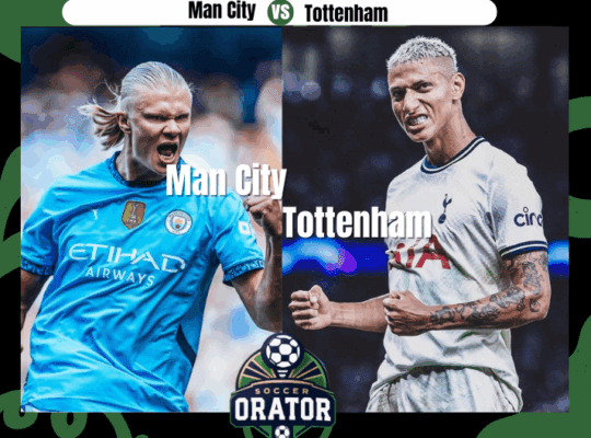 Erling Harland and Richarlison posing for the Man City vs Tottenham match