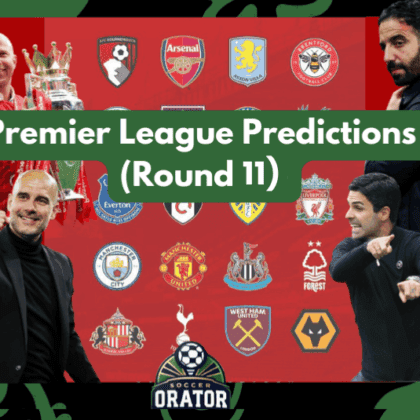 Epl round 11 predictions