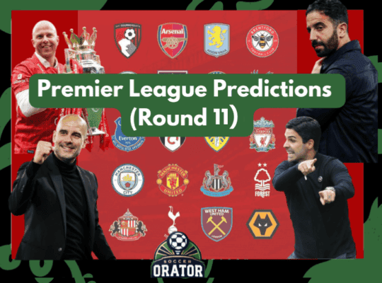 Epl round 11 predictions